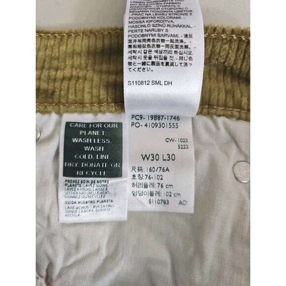Levi's ~Woman Size 30×30~ Brown/Green Mid Rise Boyfriend Jeans CORDUROY NWT. - Picture 10 of 16
